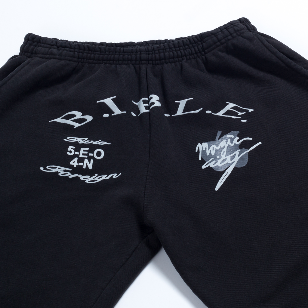 B.I.B.L.E. Sweatpants Black – Fivio Foreign 8fs